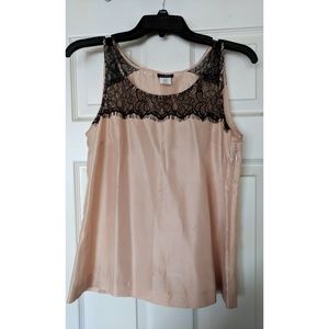 J. Crew silk shirt with lace